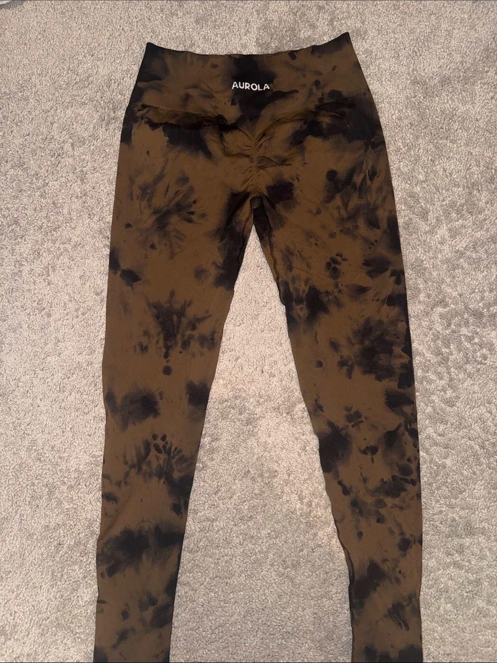 Kids Tie-Dye Olive & Black Leggings